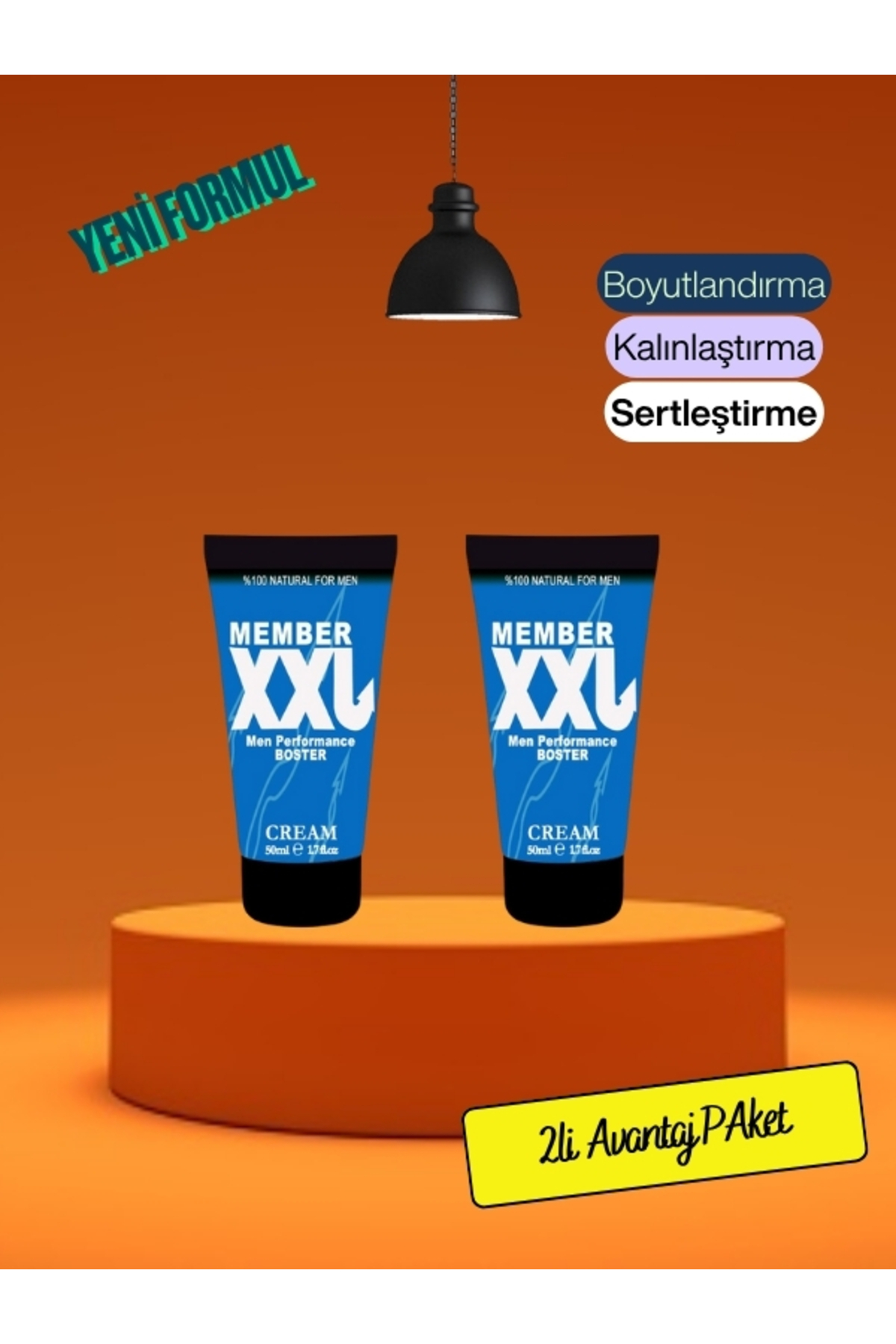 BRKN XXL Cream erkeklere özel bölge canlandırma büyütme kalınlaştırma kremi 2 adet