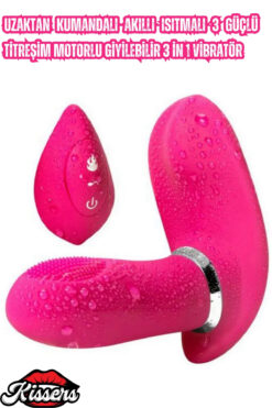 Kissers Kablosuz Uzaktan Kumandalı Isıtmalı Tırtıklı Titreşimli Giyilebilir 2'si 1 Arada Vibratör