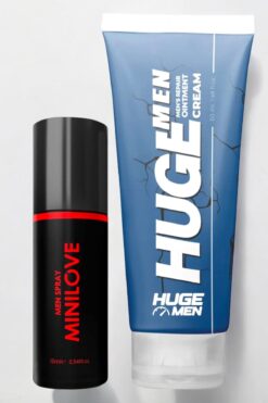 HUGE MEN Süper İkili Set Penis Büyütücülü ve Geciktiricili Etkili 16 ml Sprey