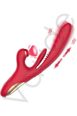 Vdude Chicy 4’ü 1 Arada Klitoral Emmeli, Dil Hareketli, Titreşimli ve Teleskopik G Nokta Uyarıcı Vibratör