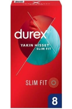 Durex Prezervatif Yakın Hisset Ekstra Kayganlaştırıcı ve İnce Standart Fit 8 li