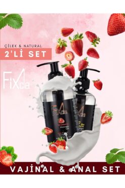 FixCla Çilekli Yumuşak Dokunuşlu Su Bazlı Kayganlaştırıcı Jel 250 ml Vajinal & A+ Anal Jel 250 ml