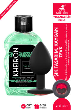 kheiron Şık Silikon Plug + Yeşil Elma Aromalı Kayganlaştırıcı Jel 2’li Uyumlu Set