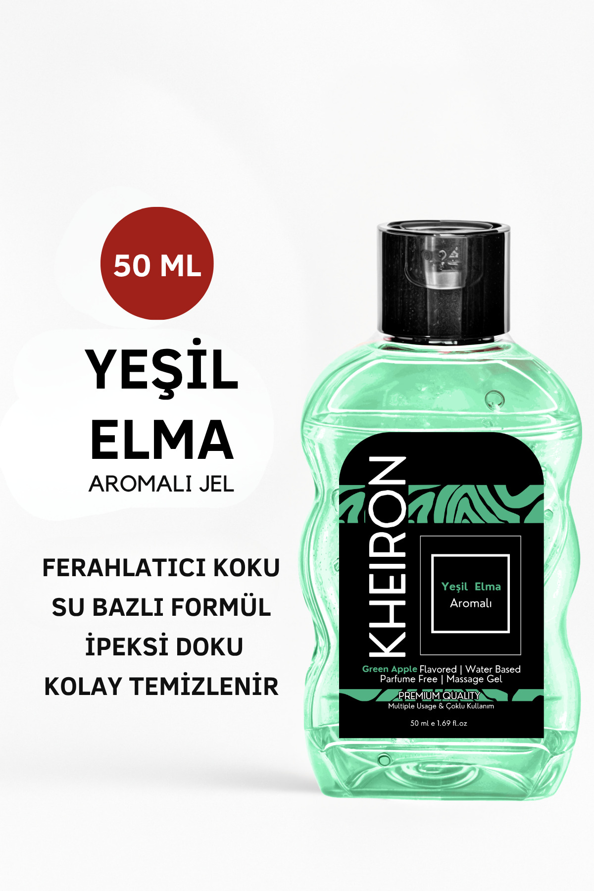 kheiron Şık Silikon Plug + Yeşil Elma Aromalı Kayganlaştırıcı Jel 2’li Uyumlu Set - Görsel 2