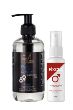 FixCla 250 ml Su Bazlı Jel 30 ml Erkek Genital Bakım Spreyi Set