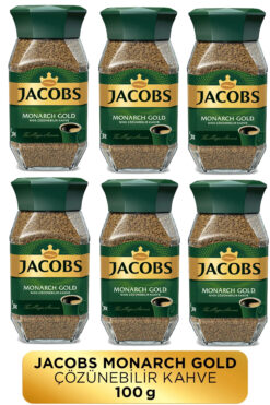 Jacobs Monarch Gold Cam Kavanoz Granül Kahve 100 Gr X 6 Adet