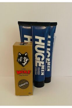HUGE MAN 3 Adet  Etkili 50ml Penis Kremi ve 40ml  Sprey Seti