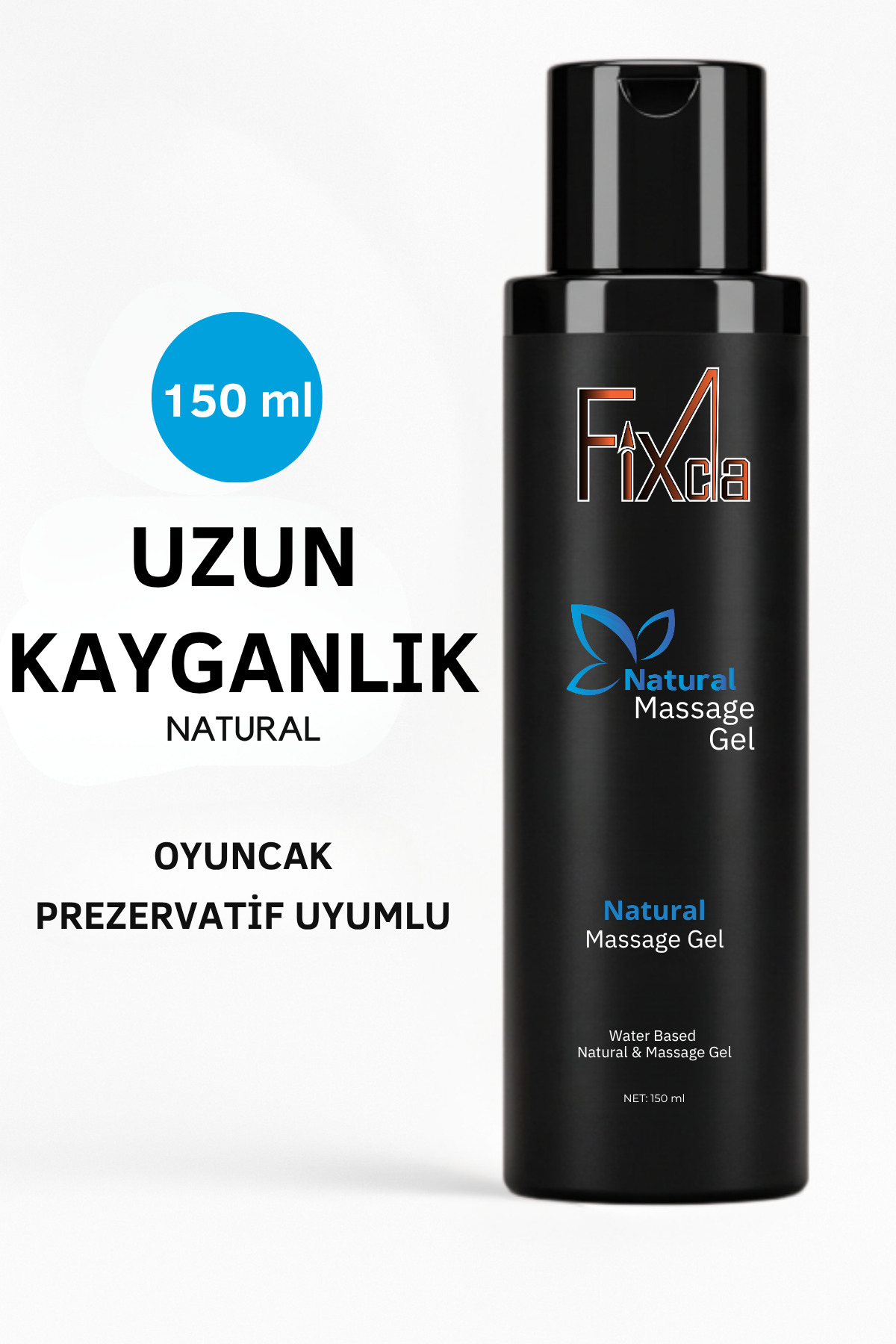 FixCla Doğal jel 150 ml + kadınlara özel kas egzersiz topu – su bazlı, cilt dostu, doğal hissiyat - Görsel 2