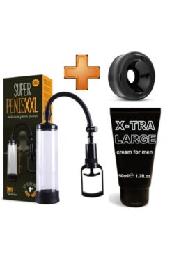 HİZLİEXPRESS Hızlıexpress Penis Vakum Pompası + Yedek Silikon Başlık + 50 Ml Kaydırıcı Jel