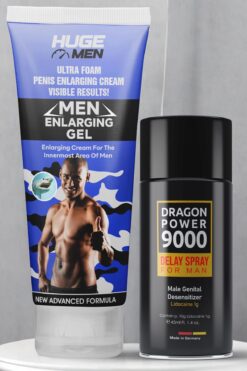 HUGE MEN 50ml Penis Geliştirici Krem ve Büyük Boy Geciktirmeye Yardımcı Sprey