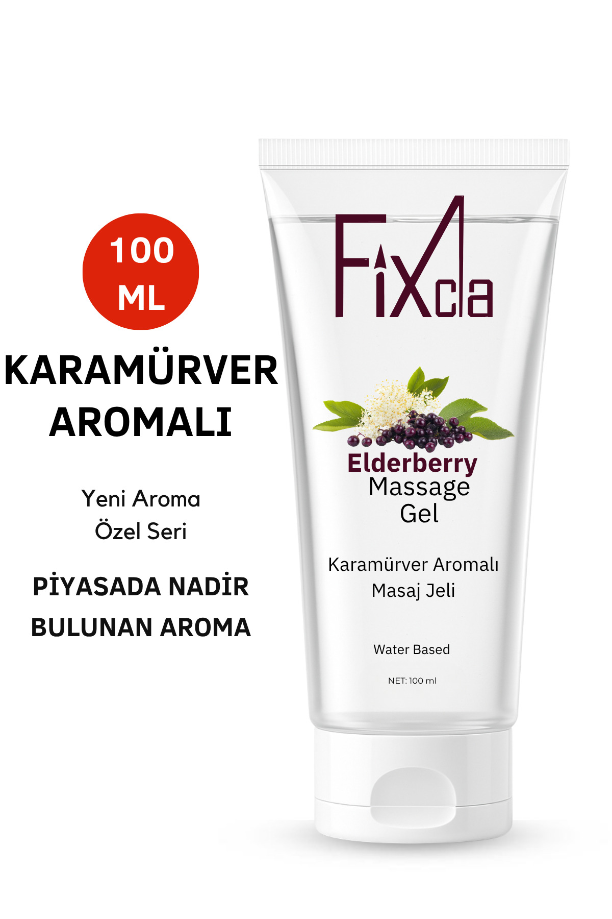 FixCla Karamürver Aromalı Su Bazlı Kayganlaştırıcı Jel 100 ml + Kırmızı Taşlı Silikon Anal Plug 2’li Set - Görsel 2