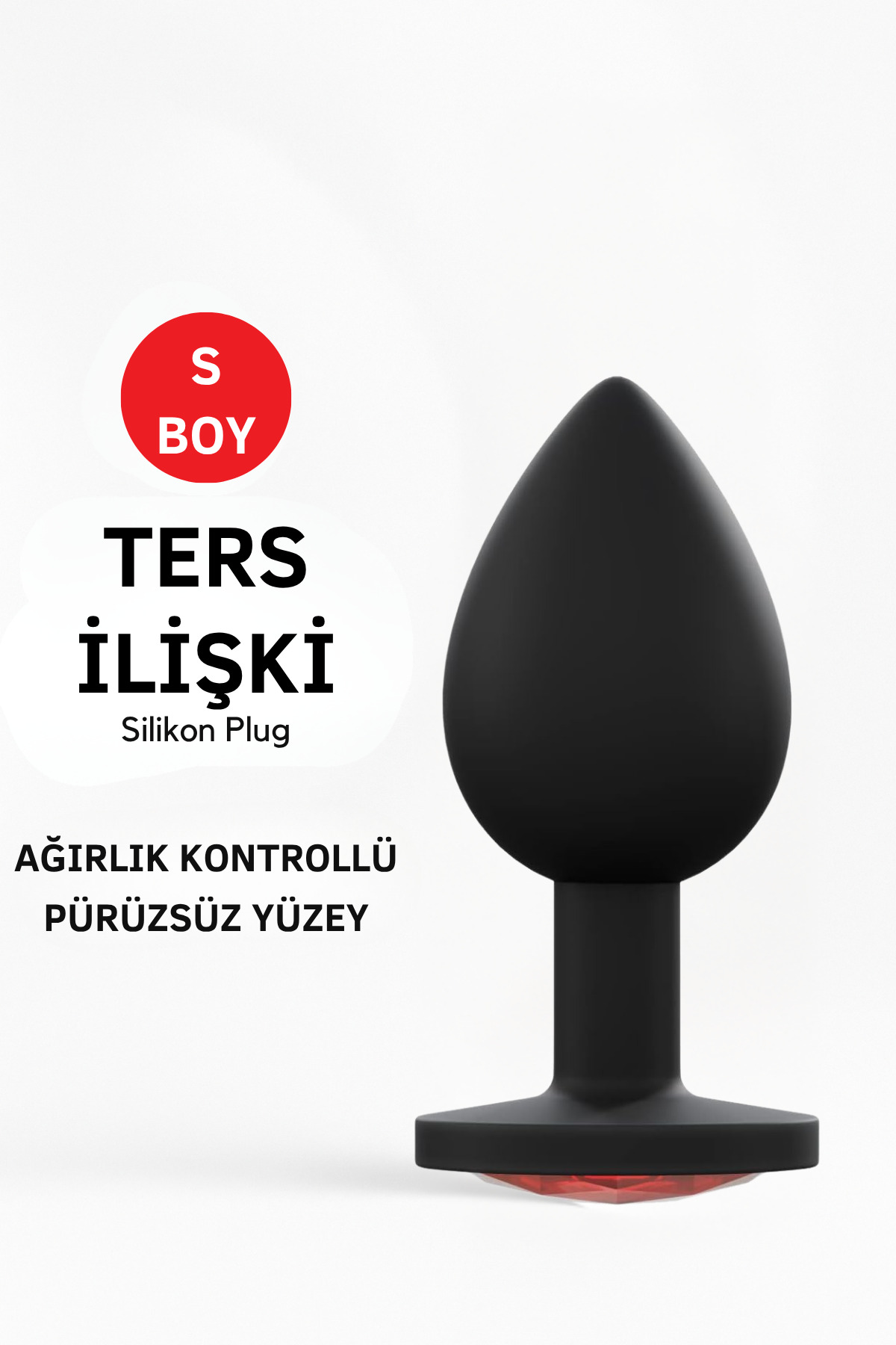 FixCla Karamürver Aromalı Su Bazlı Kayganlaştırıcı Jel 100 ml + Kırmızı Taşlı Silikon Anal Plug 2’li Set - Görsel 3