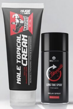 HUGE MEN 50ml Etkili Büyütücülü Krem ve 45ml Geciktiricili Sprey ile Yeni Başlangıç