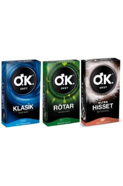 Okey Prezervatif Karışık 3lü Set