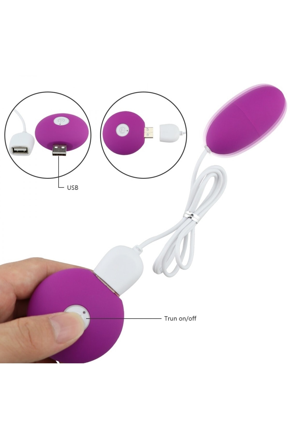 Lolita Shop 10 Titreşim Fonksiyonlu Usb Şarjlı Vajinal Titreşimli Klitoris Uyarıcılı Zevk Topu Orgazm Vibratör