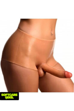 softcare şekil Gerçekçi Dokulu Silikon Penis Protezi (Giyilebilir), Kolay Temizlik, Vücut Uyumlu