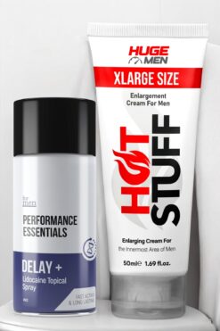 HUGE MEN Artışı İçin 50ml Büyütücülü Krem ve 45ml Geciktiricili Sprey