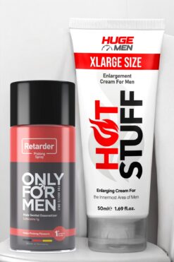 HUGE MEN Artışı İçin 50ml Büyütücülü Krem ve 45ml Geciktiricili Sprey