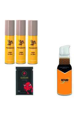Porcodile 3 Adet Sprey - Scream Tekli Jel Ve Retard Glide Kayganlaştırıcı Jel