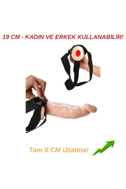 Loveross 19 CM | Belden Bağlama Kemerli İçi Boş | 6 CM Uzatma | Ekstra Kalınlık | Kadın - Erkek Kullanı