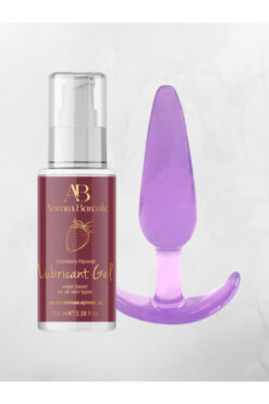 AŞKIN DEPOSU Aurora Boreale Çilek Kayganlaştırıcı Jel 100ml Silikon Plug Seti Paketi