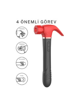 Doctor C Asg Medıcal 4 In 1 Çekiç Şekilli Çok Amaçlı Dildo Anal Ve Vajinal Vibratör Masaj Aleti