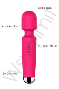 Wsummıt Su Geçirmez, Yumuşak Silikon, Ergonomik Tasarım G Nokta Uyumlu Güçlü Titreşimli Masaj&Vibratör