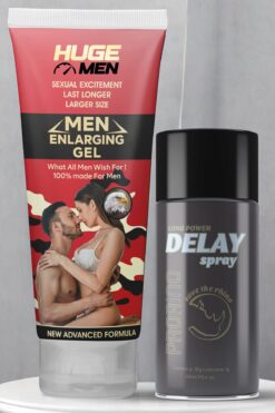 HUGE MEN 50ml Krem ve Büyük Boy Geciktirmeye Yardımcı Sprey