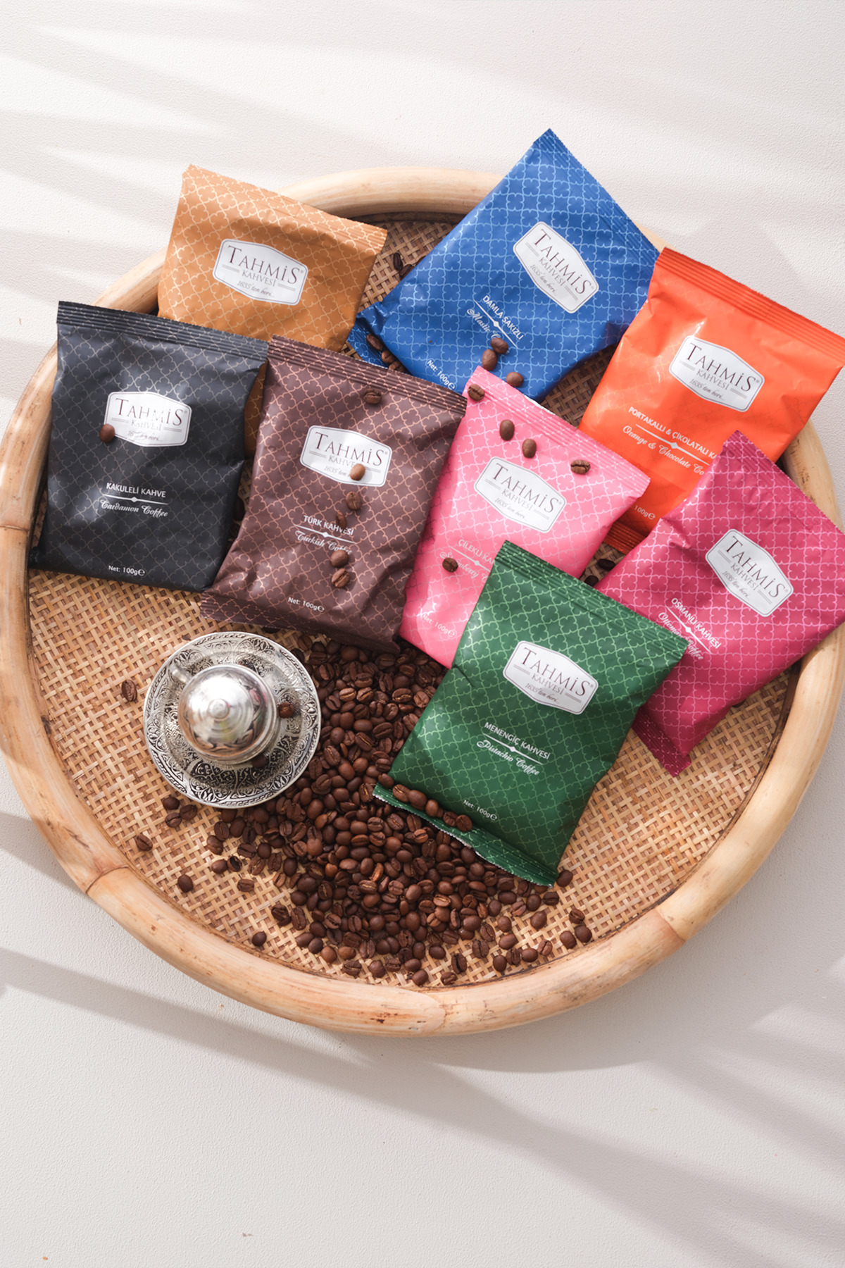 Tahmis 7'li Türk Kahvesi Seti 100 G (damla Sakızlı-çilekli-menengiç-osmanlı-dibek-kakule-türk) - Görsel 3