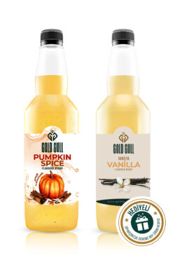 gold gull Pumpkin Spices & Vanilya Aromalı Kahve & Meyve Şurubu 2 x 700 ml.