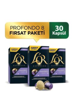 L'OR Lungo Profondo Intensity 8 Nespresso Uyumlu Kapsül Kahve Fırsat Paketi 10 Adet X 3 Paket