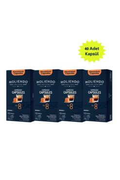 Moliendo Finest Coffee Alüminyum Kapsül Kahve No:8 Avantaj Paketi (40 Adet Nespresso Uyumlu Alüminyum Kapsül Kahve)
