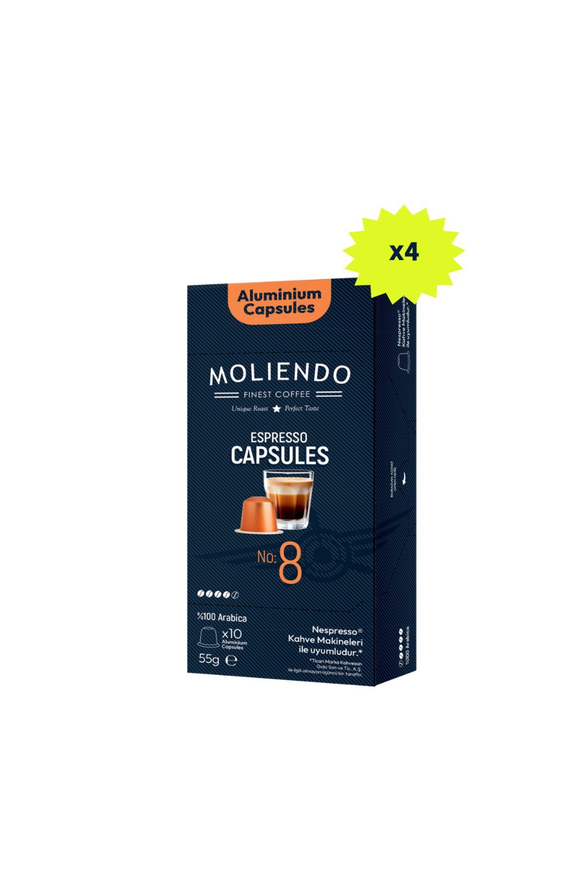Moliendo Finest Coffee Alüminyum Kapsül Kahve No:8 Avantaj Paketi (40 Adet Nespresso Uyumlu Alüminyum Kapsül Kahve) - Görsel 2