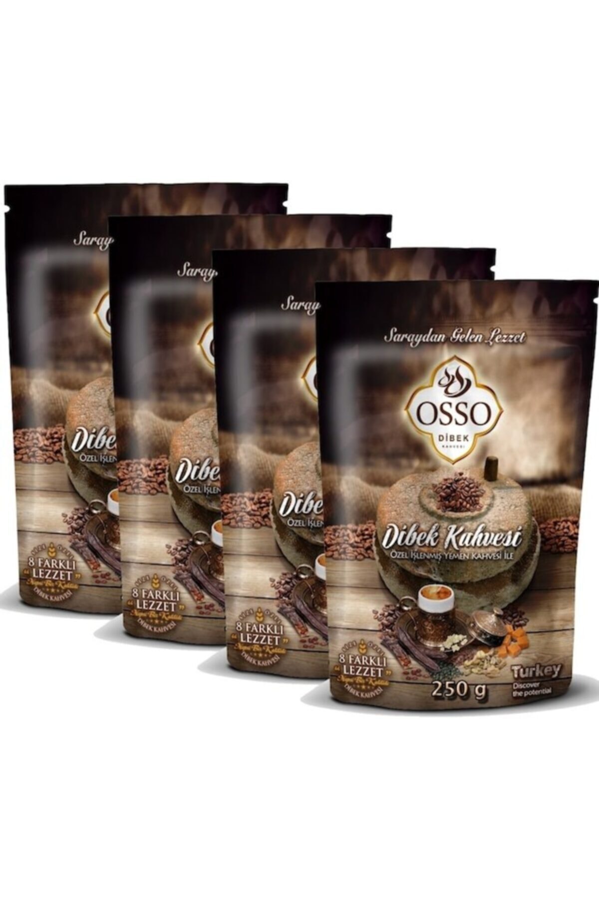 Osso 4'lü Dibek Kahvesi 200 Gr X 4 Paket