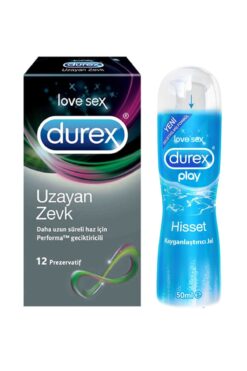Durex Uzayan Zevk 12'Li Prezervatif + Hisset Kayganlaştırıcı Jel 50Ml