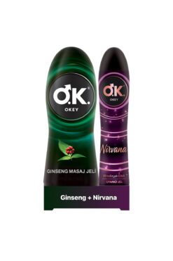 Okey Ginseng Masaj Jeli Su Bazlı 200 Ml + Nirvana Uyarıcı Jel Su Bazlı 100ml