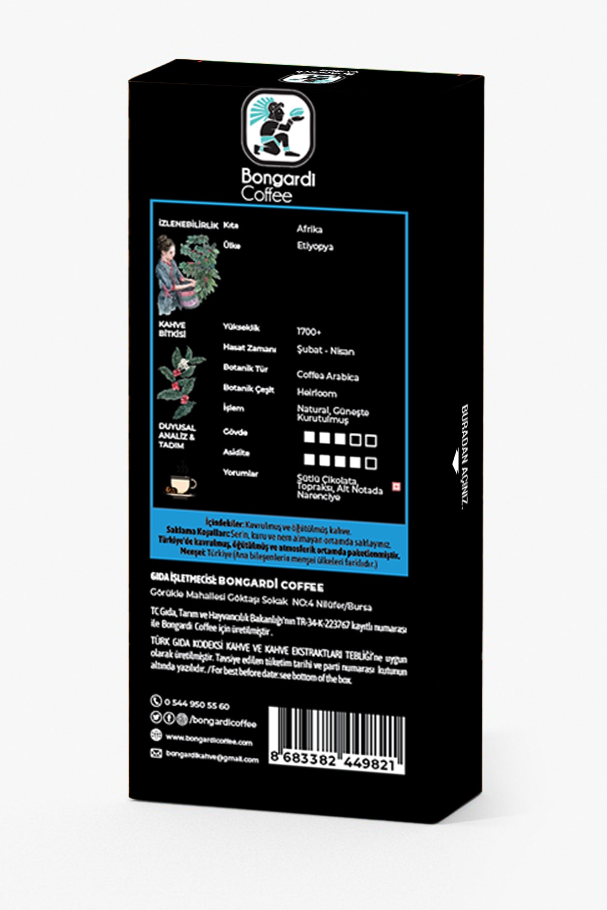 Bongardi Coffee Kapsül Kahve Alüminyum Nespresso Uyumlu Honduras Etiyopya Peru Colombia Guatemala Santos 60 Adet - Görsel 3