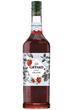 Giffard Çilek (Strawberry) Şurubu 1 L – Premium Çilek Aromalı Kokteyl & İçecek Şurubu
