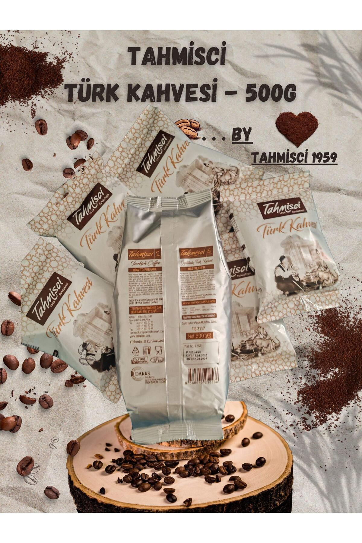 Tahmisci 1959 Geleneksel Türk Kahvesi 500 Gr – %100 Arabica – Orta Kavrum – Taş Değirmen Öğütüm - Görsel 2