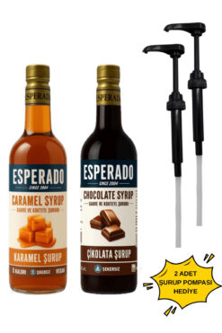 ESPERADO Şekersiz ( Sugar Free) - Karamel * Çikolata Aromalı Kahve Şurubu - 750 ml X 2 Ad.