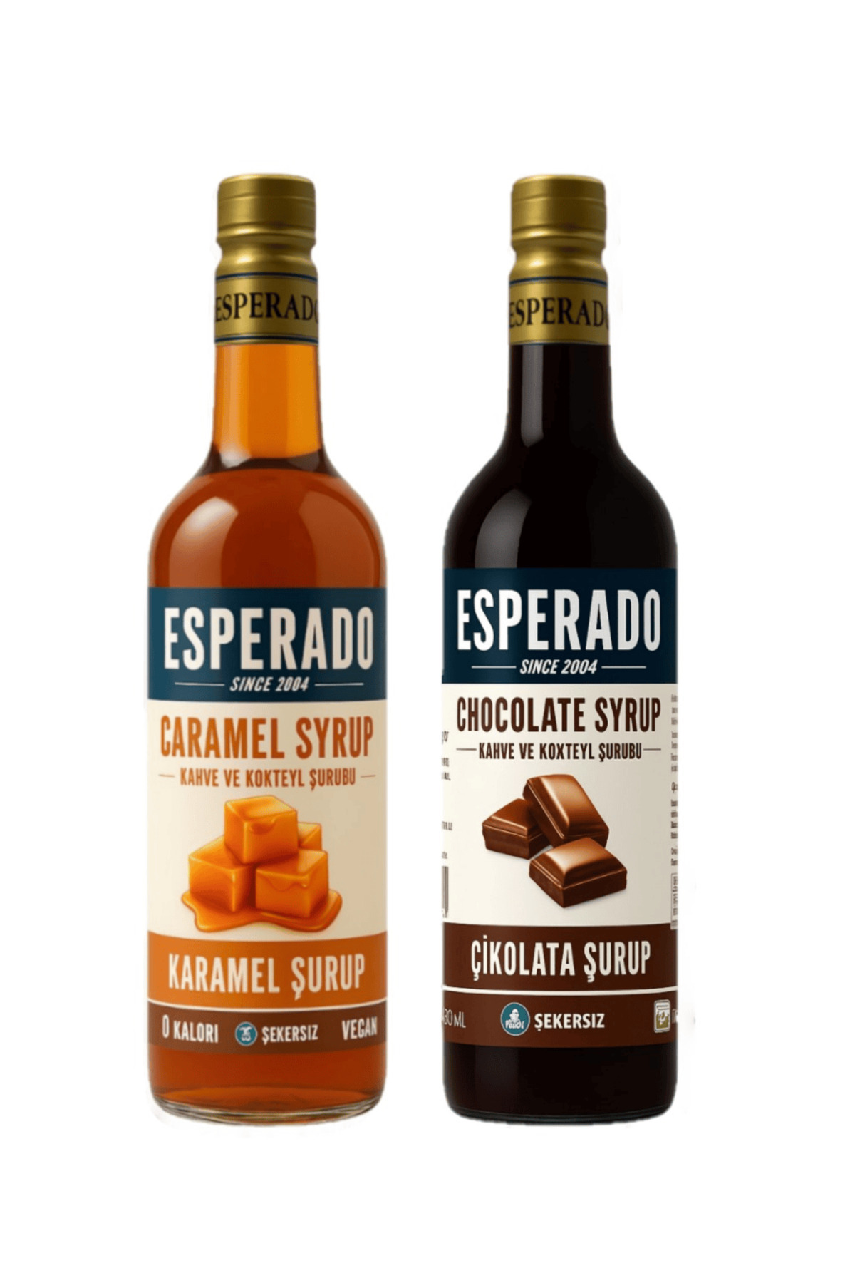 ESPERADO Şekersiz ( Sugar Free) - Karamel * Çikolata Aromalı Kahve Şurubu - 750 ml X 2 Ad. - Görsel 2