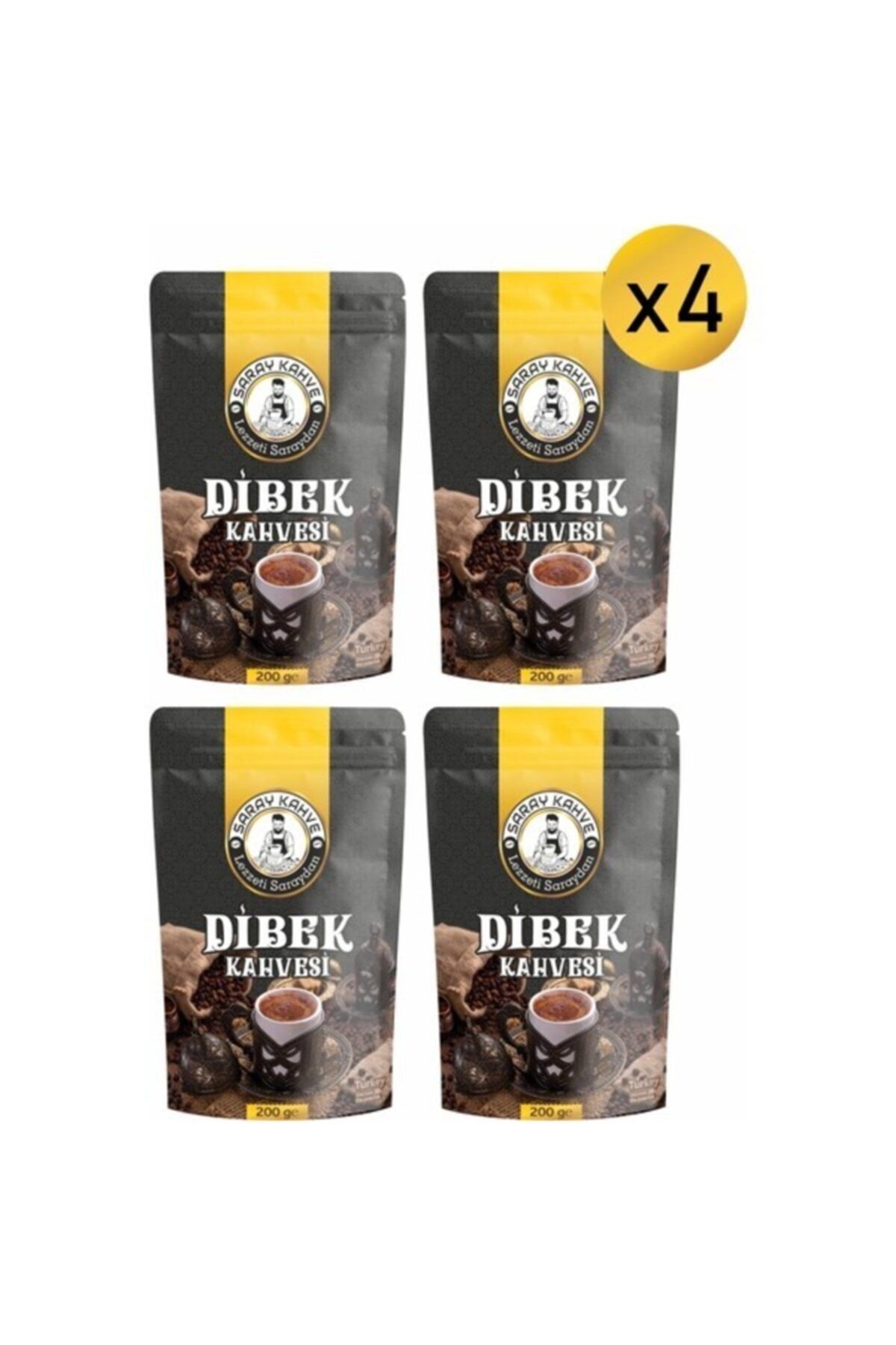 SARAY KAHVE Dibek Kahvesi 200 gr 4 Lü Paket
