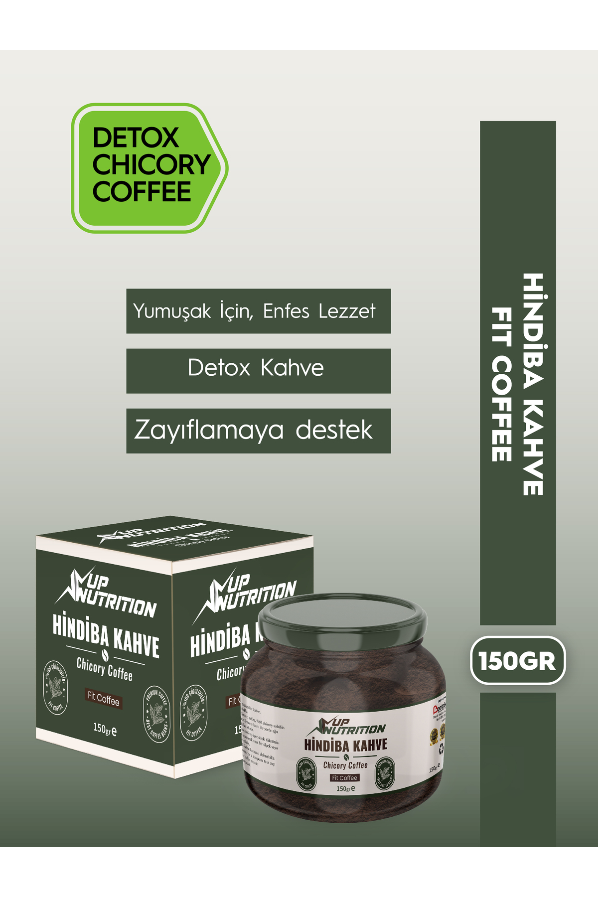 UP Nutrition Hindiba Kahvesi Detox Kahve 1 Aylık - (60 KULLANIM) Net 150gr - Görsel 2