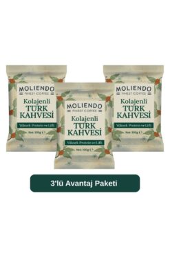 Moliendo Finest Coffee Kolajenli Türk Kahvesi 100 g 3'lü Avantaj Paketi