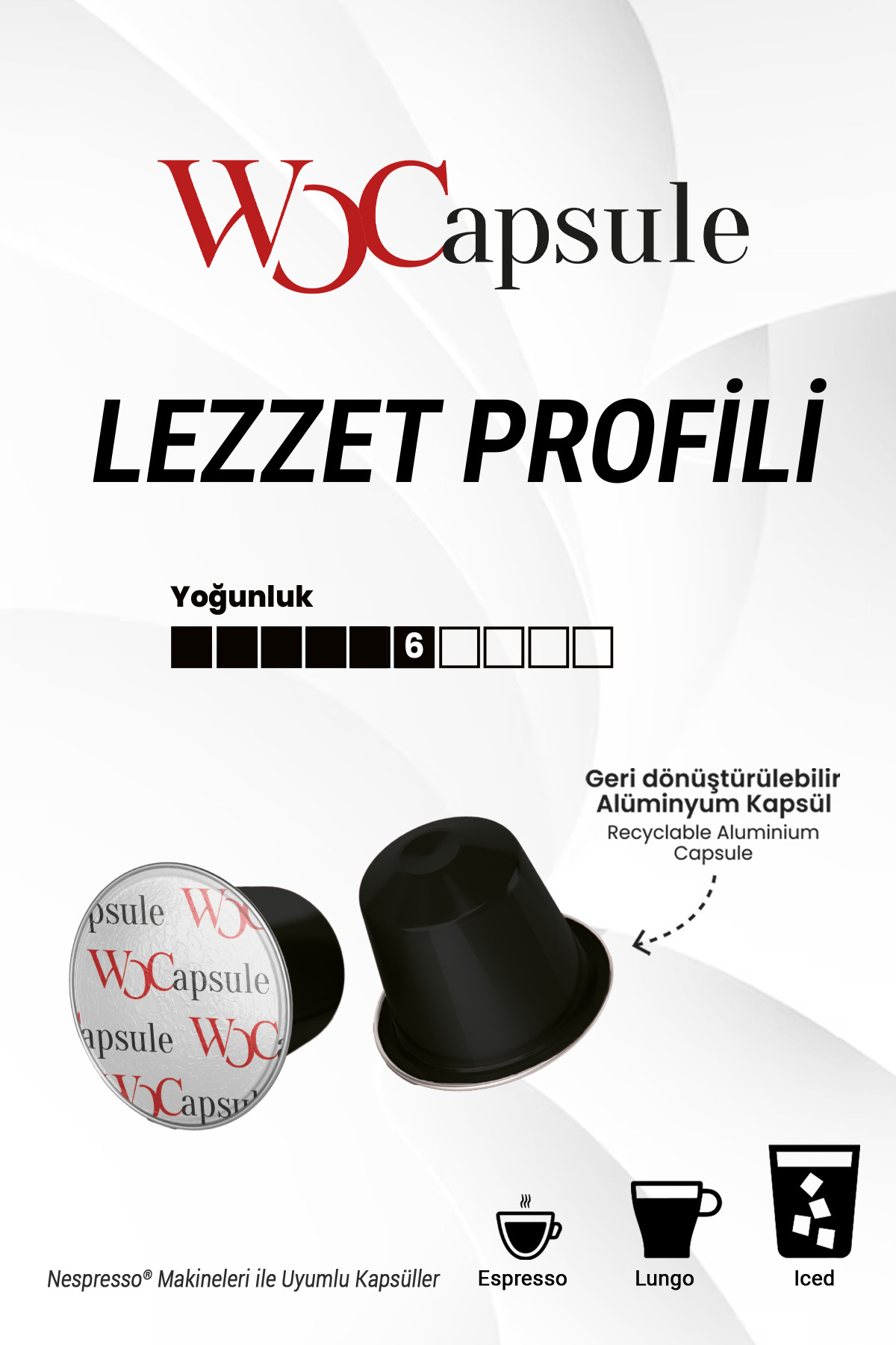 WOC COFFEE Wocapsule Decaf Nespresso Uyumlu Kapsül Kahve 10'lu Kutu - Görsel 2