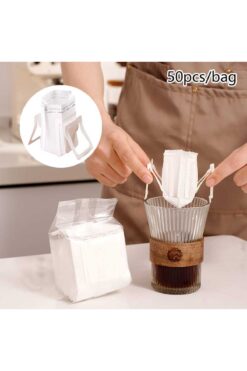 LOVYCO Filtre Kahve Torbası 50 Adet Boş Pratik Filtre Kahve Kağıdı