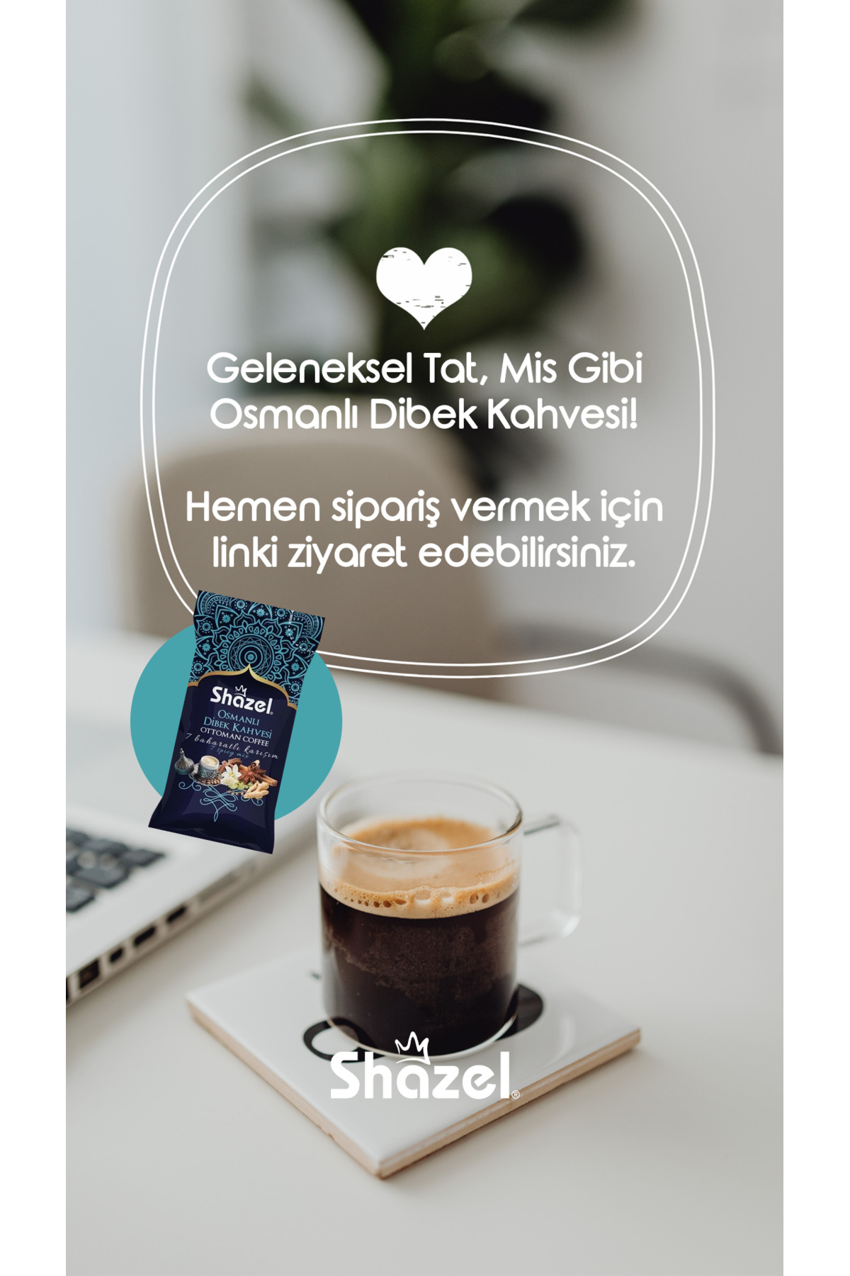 Shazel Osmanlı Dibek Kahvesi Ofis Seti 20 G X 10 Adet - Görsel 2