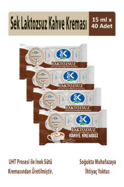 Sek Laktozsuz Kahve Kreması 15 ml x 10 Adet x 4 Paket