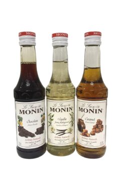 Monin Nespresso Vanilla & Caramel & Chocolate Syrup Kahve Şurubu 3x250ml Megashopp