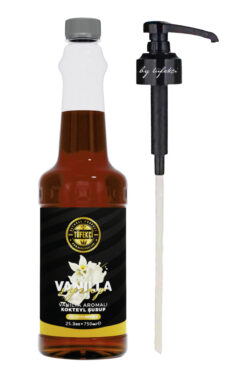 By Tüfekçi Vanilya Aromalı Kahve Şurubu 750 ml Şurup Pompası 3 Cl Avantajlı Set